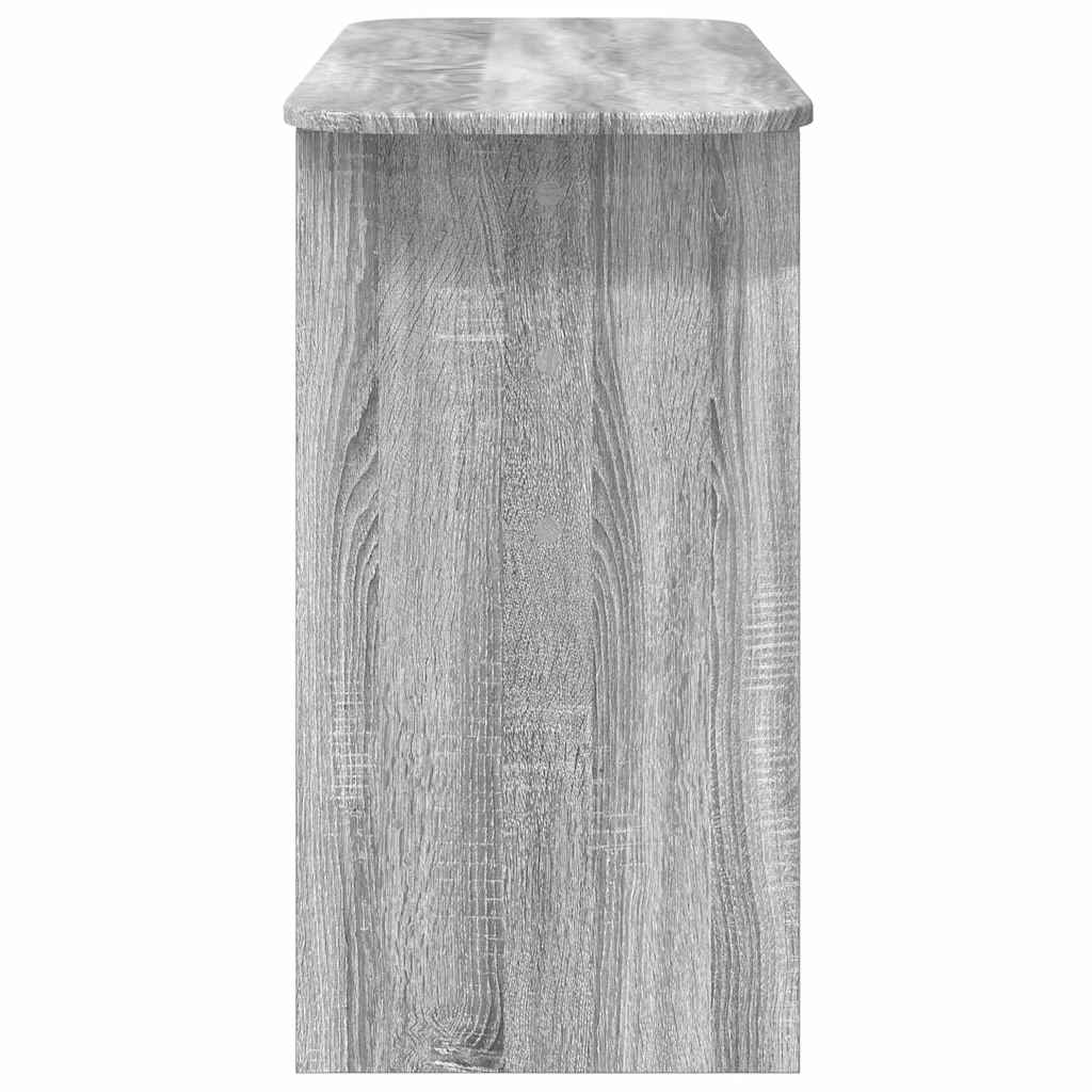 vidaXL Console Table Grey Sonoma 93 x 40 x 75 cm Engineered Wood 6