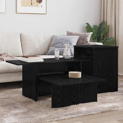 vidaXL Console Table Black Oak 91.5 x 35 x 38.5 cm Engineered Wood 4