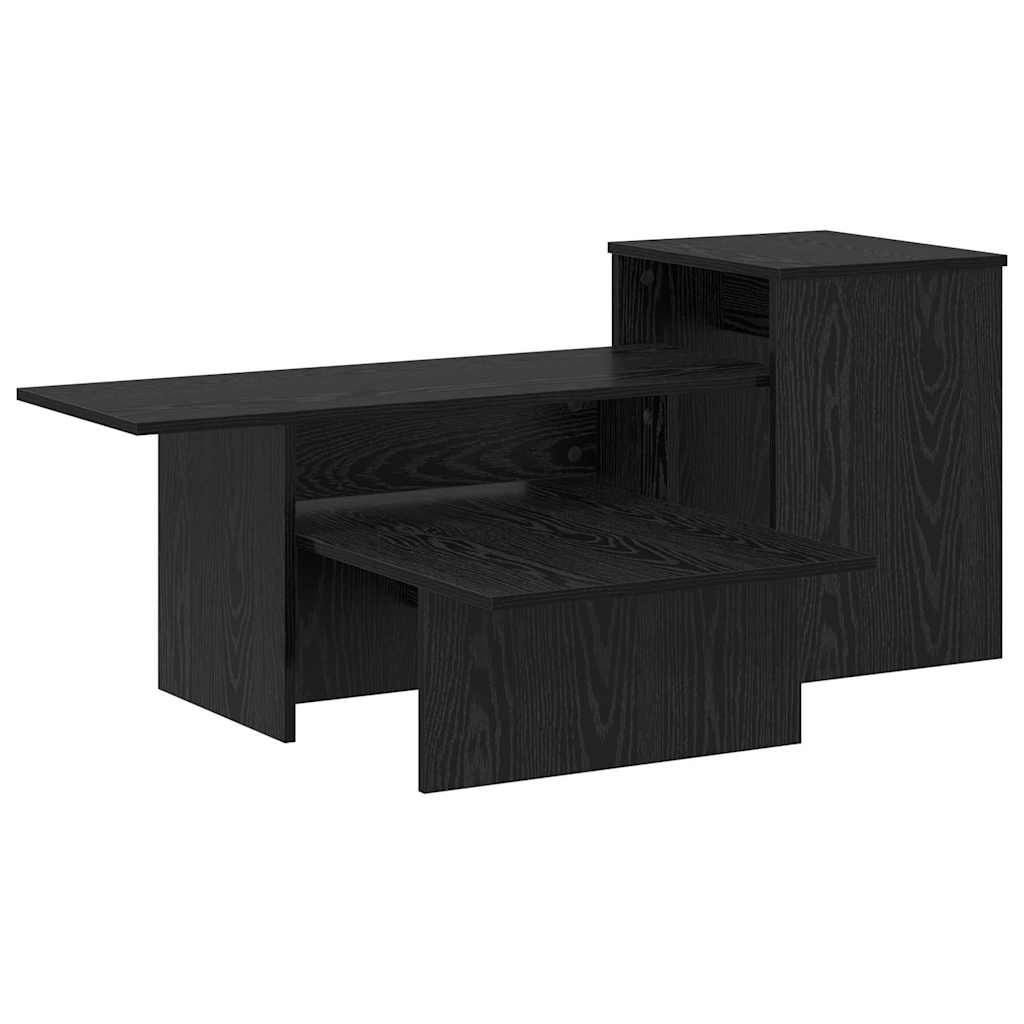 vidaXL Console Table Black Oak 91.5 x 35 x 38.5 cm Engineered Wood 2