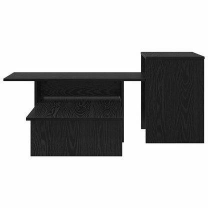 vidaXL Console Table Black Oak 91.5 x 35 x 38.5 cm Engineered Wood 5