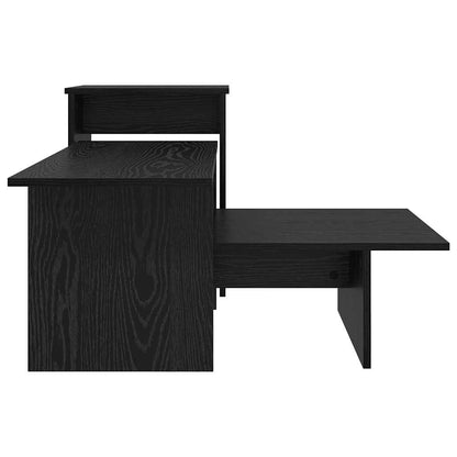 vidaXL Console Table Black Oak 91.5 x 35 x 38.5 cm Engineered Wood 6