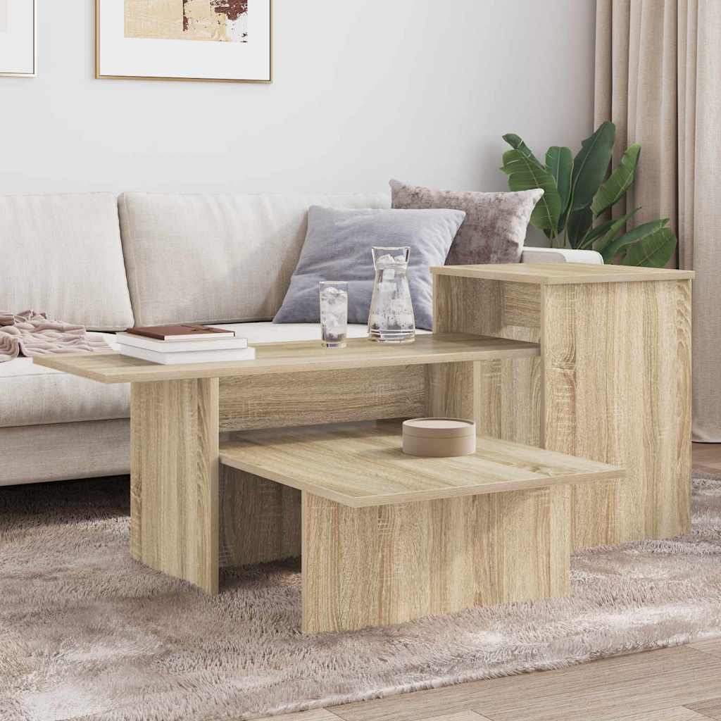 vidaXL Console Table Sonoma Oak 91.5 x 35 x 38.5 cm Engineered Wood 4