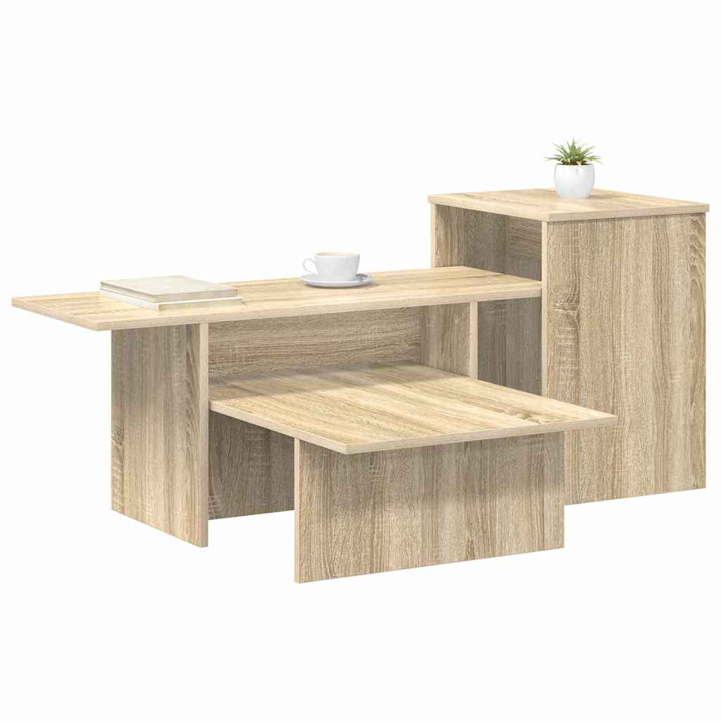 vidaXL Console Table Sonoma Oak 91.5 x 35 x 38.5 cm Engineered Wood 3