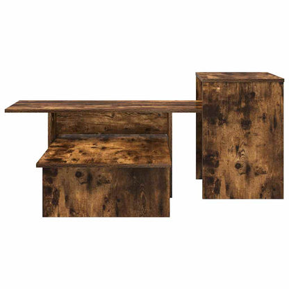 vidaXL Console Table Smoked Oak 91.5 x 35 x 38.5 cm Engineered Wood 5