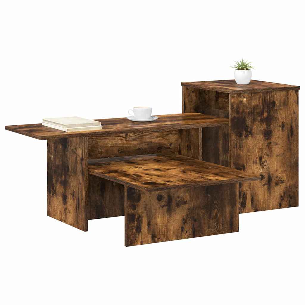 vidaXL Console Table Smoked Oak 91.5 x 35 x 38.5 cm Engineered Wood 3