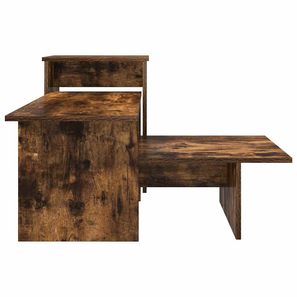 vidaXL Console Table Smoked Oak 91.5 x 35 x 38.5 cm Engineered Wood 6