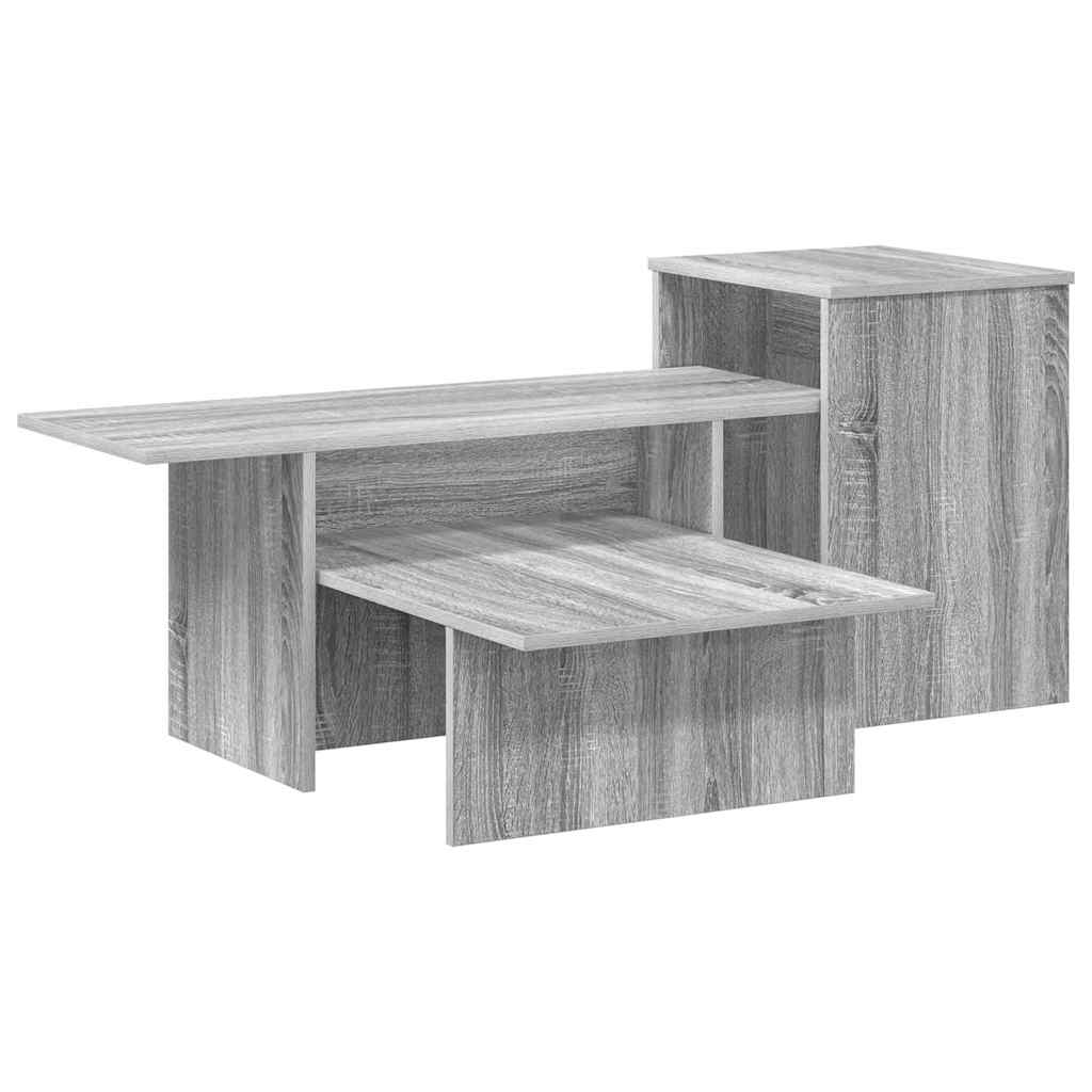 vidaXL Console Table Grey Sonoma 91.5 x 35 x 38.5 cm Engineered Wood 2