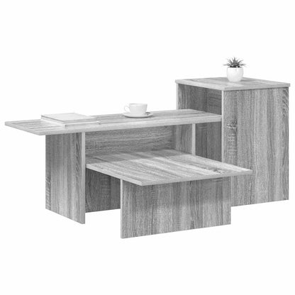 vidaXL Console Table Grey Sonoma 91.5 x 35 x 38.5 cm Engineered Wood 3