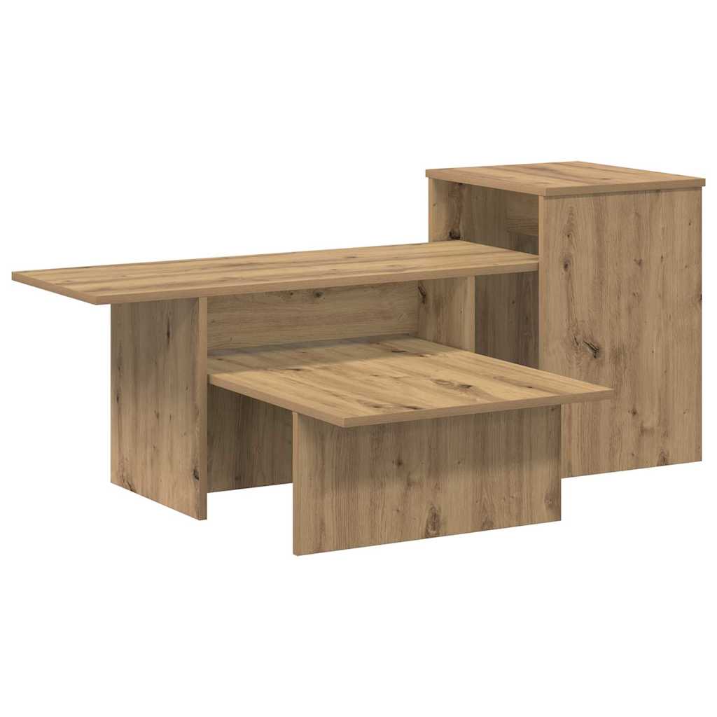 vidaXL Console Table Artisan Oak 91.5 x 35 x 38.5 cm Engineered Wood 2