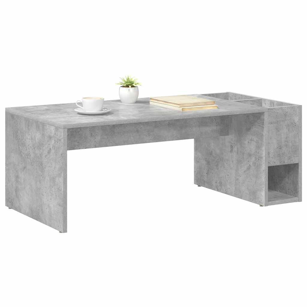 vidaXL Coffee Table Concrete Grey 101.5 x 50 x 37 cm Engineered Wood 3
