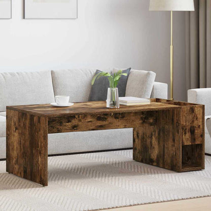 vidaXL Coffee Table Smoked Oak 101.5 x 50 x 37 cm Engineered Wood 1