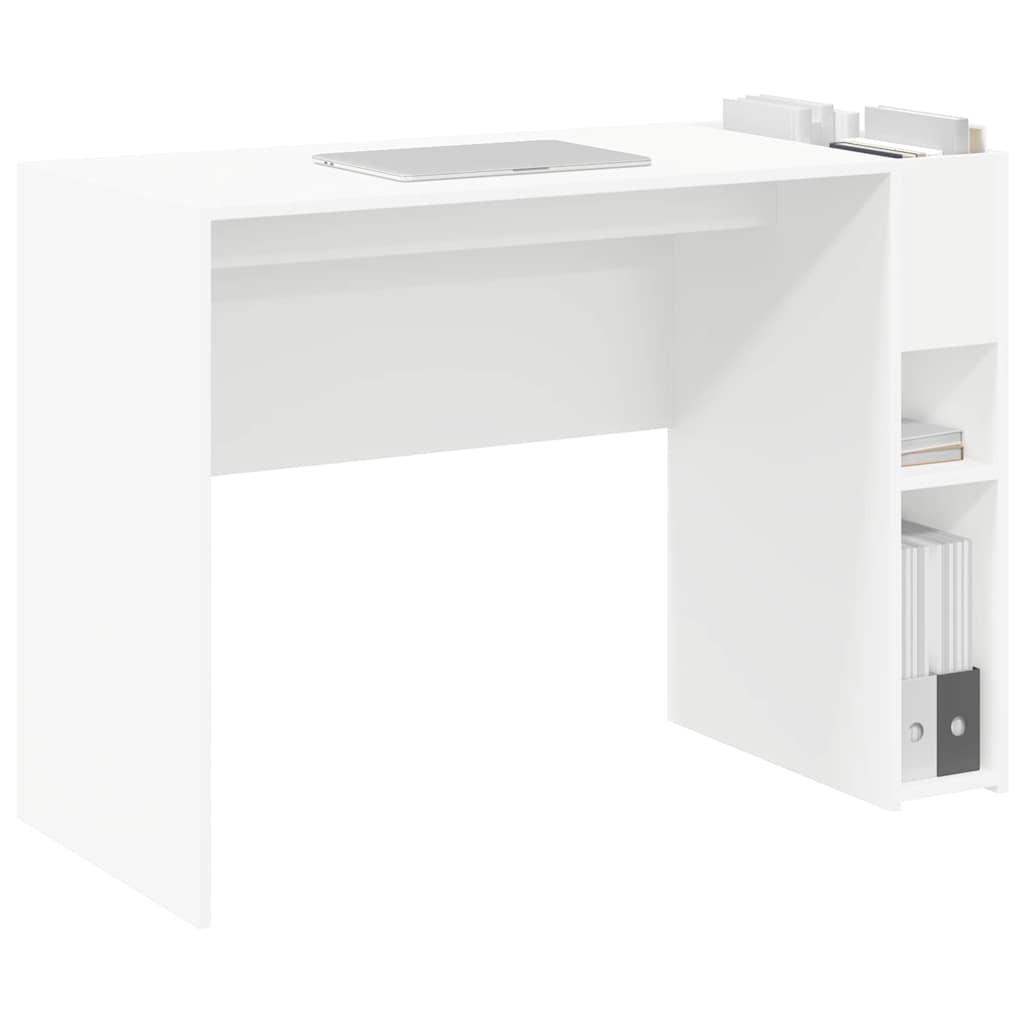 vidaXL Desk White Engineered Wood 109 x 50 x 78 cm 3