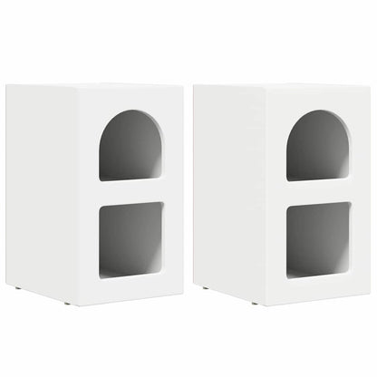 vidaXL Bedside Table ELST 2 pcs White 29.5 x 33.5 x 50 cm 2