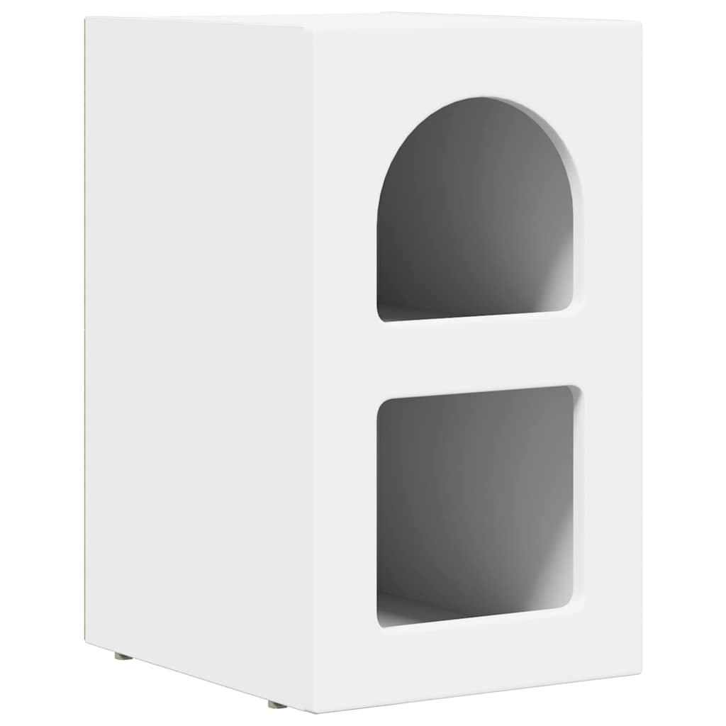 vidaXL Bedside Table ELST 2 pcs White 29.5 x 33.5 x 50 cm 5