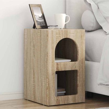 vidaXL Bedside Table ELST 2 pcs Sonoma Oak 29.5 x 33.5 x 50 cm 1