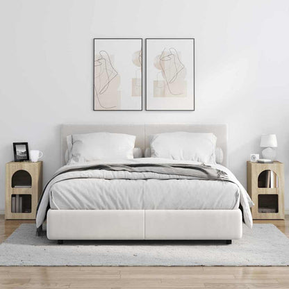 vidaXL Bedside Table ELST 2 pcs Sonoma Oak 29.5 x 33.5 x 50 cm 4