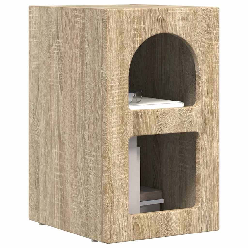vidaXL Bedside Table ELST 2 pcs Sonoma Oak 29.5 x 33.5 x 50 cm 3