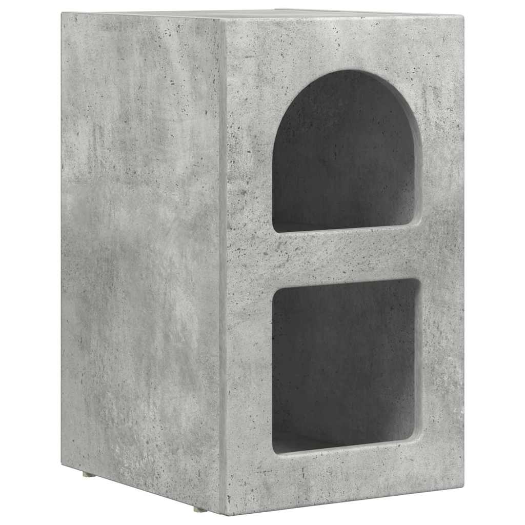 vidaXL Bedside Table ELST 2 pcs Concrete Grey 29.5 x 33.5 x 50 cm 5