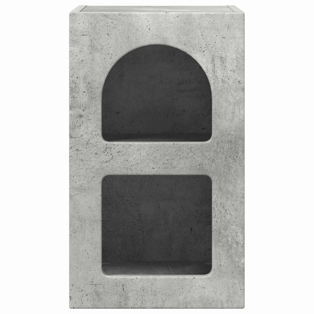 vidaXL Bedside Table ELST 2 pcs Concrete Grey 29.5 x 33.5 x 50 cm 6