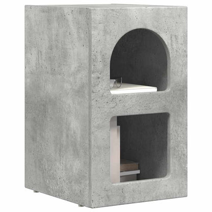 vidaXL Bedside Table ELST 2 pcs Concrete Grey 29.5 x 33.5 x 50 cm 3