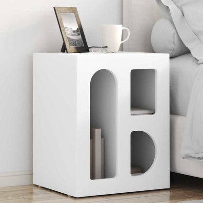 vidaXL Bedside Table ELST 2 pcs White 40 x 35 x 50 cm Engineered Wood 1