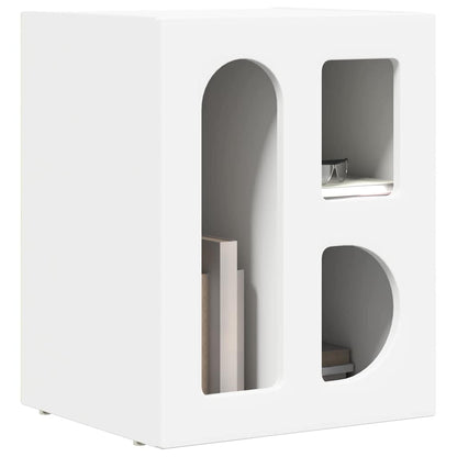 vidaXL Bedside Table ELST 2 pcs White 40 x 35 x 50 cm Engineered Wood 3