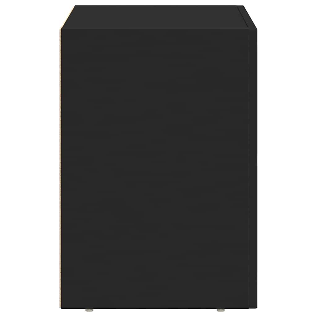 vidaXL Bedside Table ELST Black 40 x 35 x 50 cm Engineered Wood 5