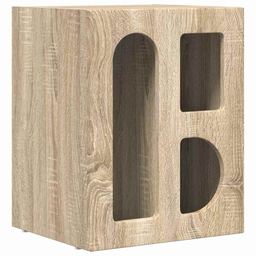 vidaXL Bedside Table ELST Sonoma Oak 40 x 35 x 50 cm Engineered Wood 2