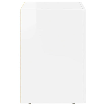 vidaXL Bedside Table ELST High Gloss White 40 x 35 x 50 cm 5