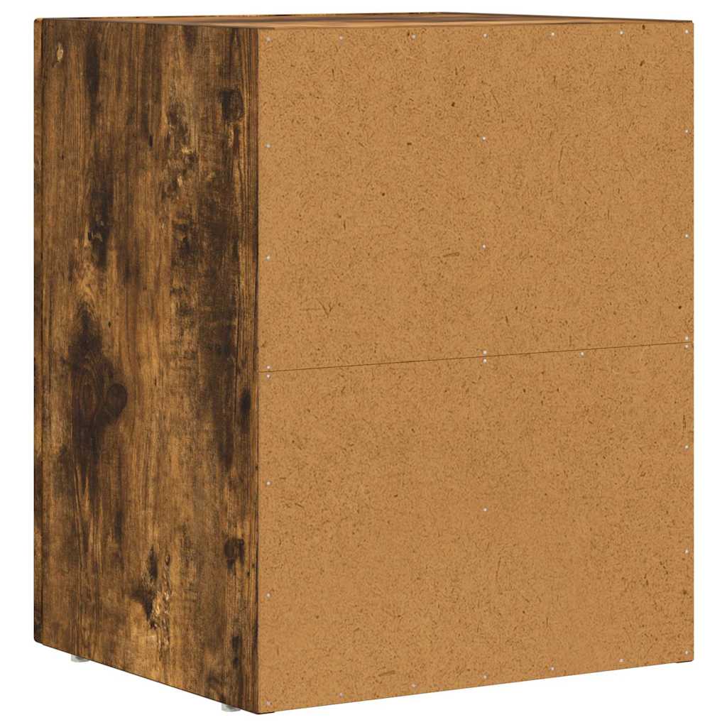 vidaXL Bedside Table ELST Smoked Oak 40 x 35 x 50 cm Engineered Wood 6