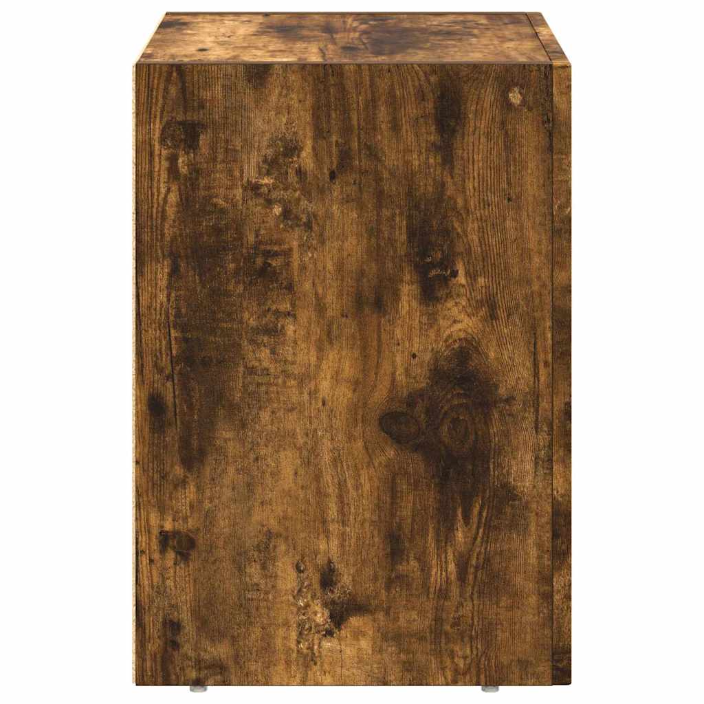 vidaXL Bedside Table ELST Smoked Oak 40 x 35 x 50 cm Engineered Wood 5