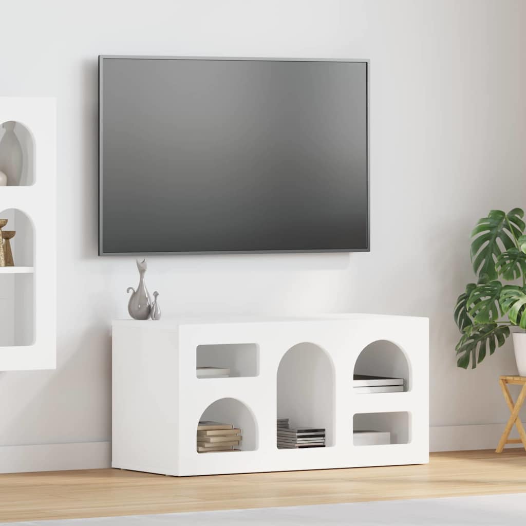 vidaXL TV Cabinet ELST 80 x 35 x 40 cm White Engineered Wood 1