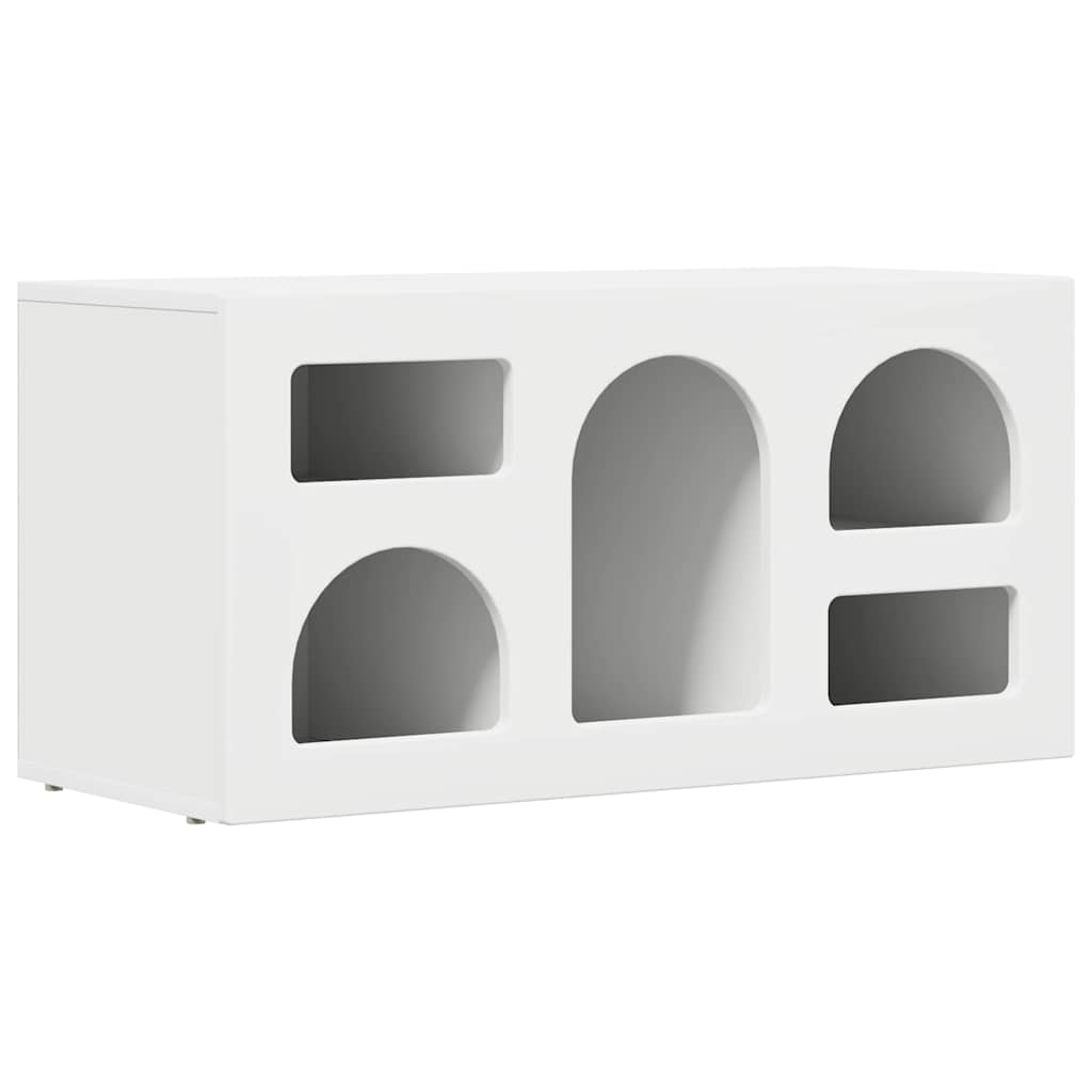 vidaXL TV Cabinet ELST 80 x 35 x 40 cm White Engineered Wood 2