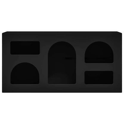 vidaXL TV Cabinet ELST 80 x 35 x 40 cm Black Engineered Wood 5