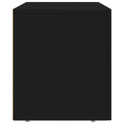 vidaXL TV Cabinet ELST 80 x 35 x 40 cm Black Engineered Wood 6