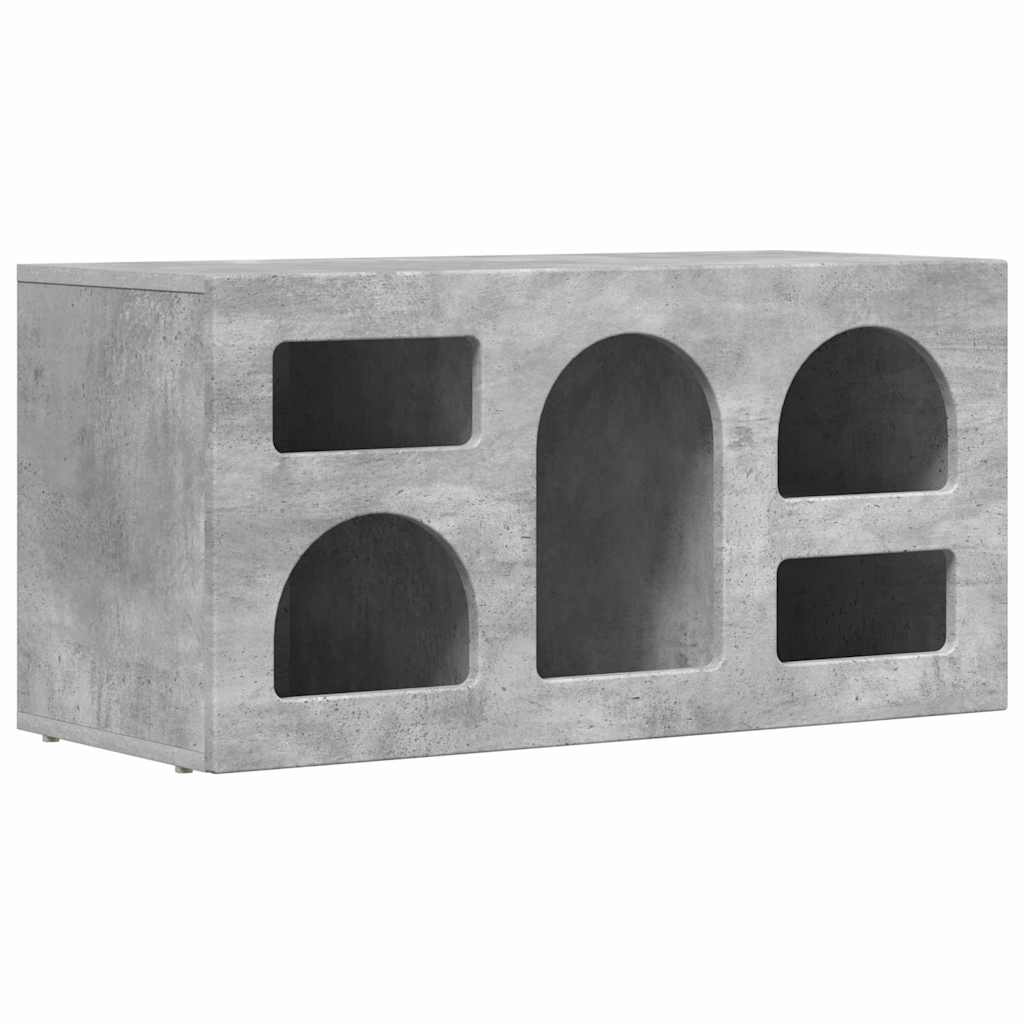 vidaXL TV Cabinet ELST 80 x 35 x 40 cm Concrete Grey Engineered Wood 2