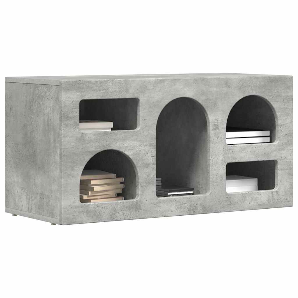 vidaXL TV Cabinet ELST 80 x 35 x 40 cm Concrete Grey Engineered Wood 3