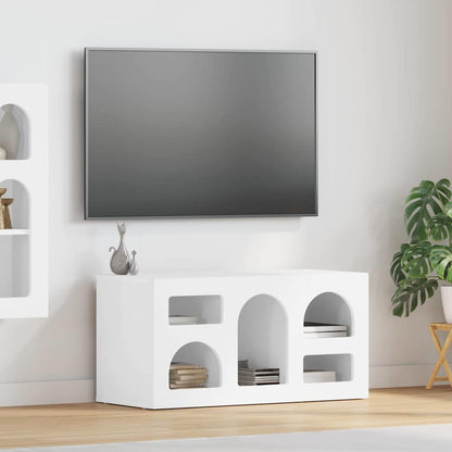 TV Cabinet ELST 80 x 35 x 40 cm Engineered Wood High gloss white