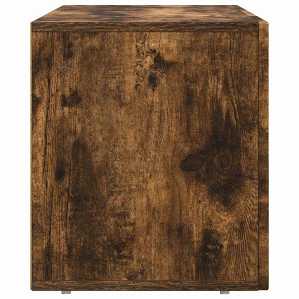 vidaXL TV Cabinet ELST 80 x 35 x 40 cm Smoked Oak Engineered Wood 6