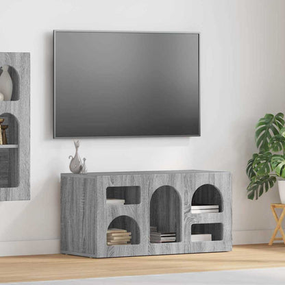 vidaXL TV Cabinet ELST 80 x 35 x 40 cm Grey Sonoma Engineered Wood 1