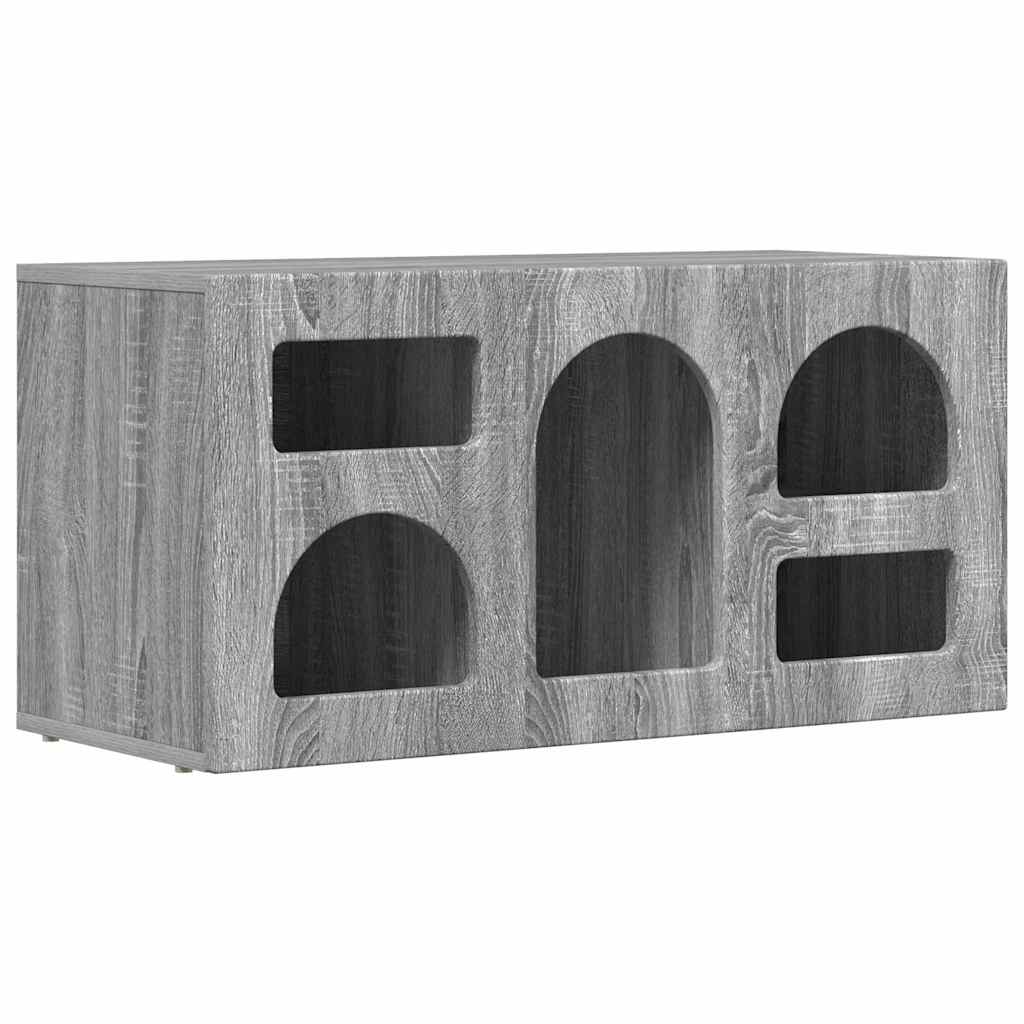 TV Cabinet ELST 80 x 35 x 40 cm Engineered Wood Grey sonoma
