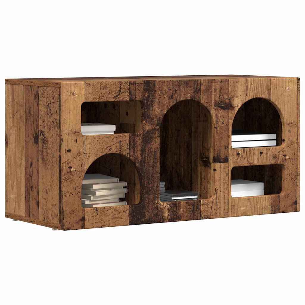 vidaXL TV Cabinet ELST 80 x 35 x 40 cm Old Wood Engineered Wood 3