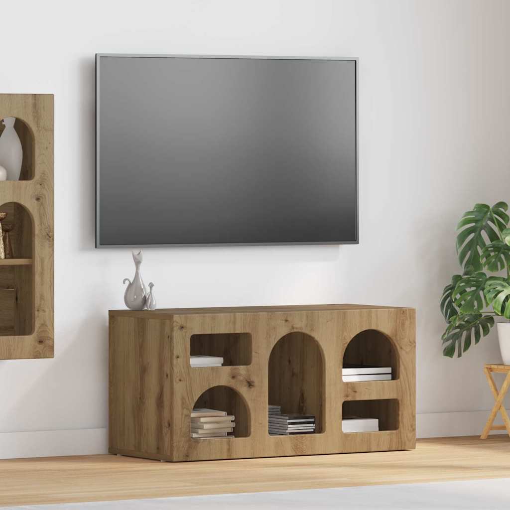 vidaXL TV Cabinet ELST 80 x 35 x 40 cm Artisan Oak Engineered Wood 1
