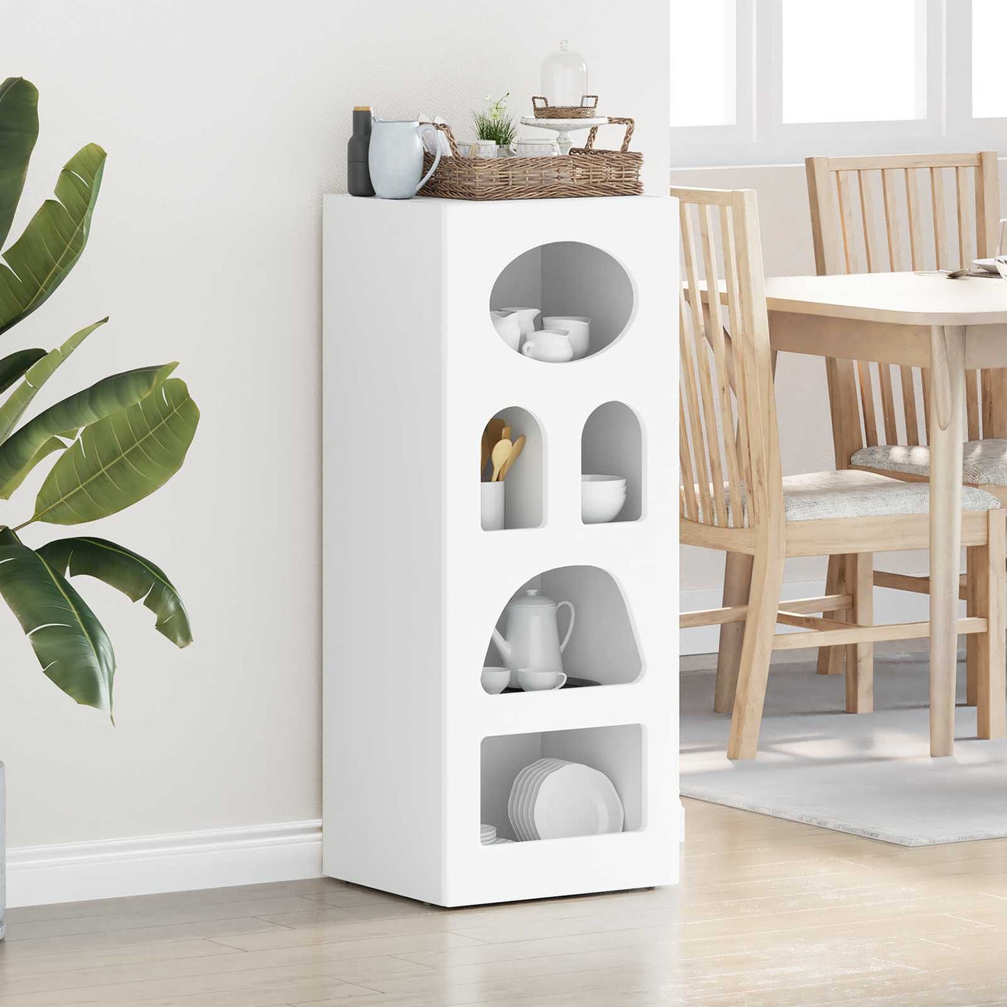 vidaXL Sideboard ELST White 40 x 35 x 100.5 cm Engineered Wood 1