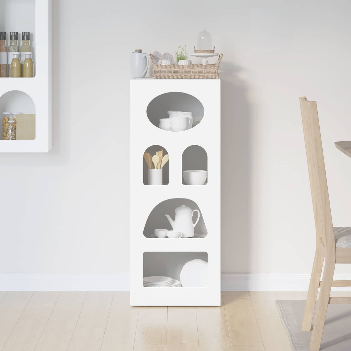 vidaXL Sideboard ELST White 40 x 35 x 100.5 cm Engineered Wood 4
