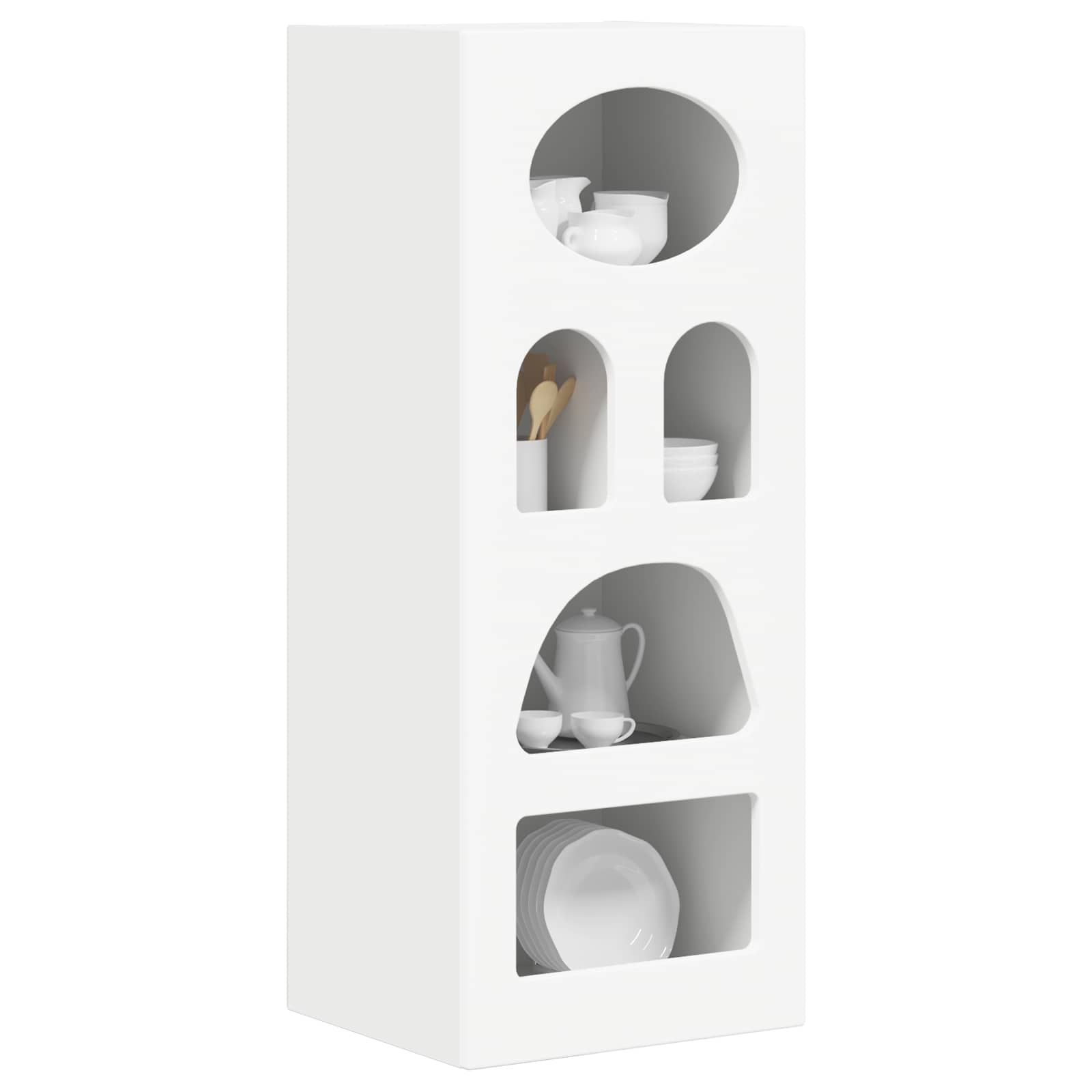 vidaXL Sideboard ELST White 40 x 35 x 100.5 cm Engineered Wood 3