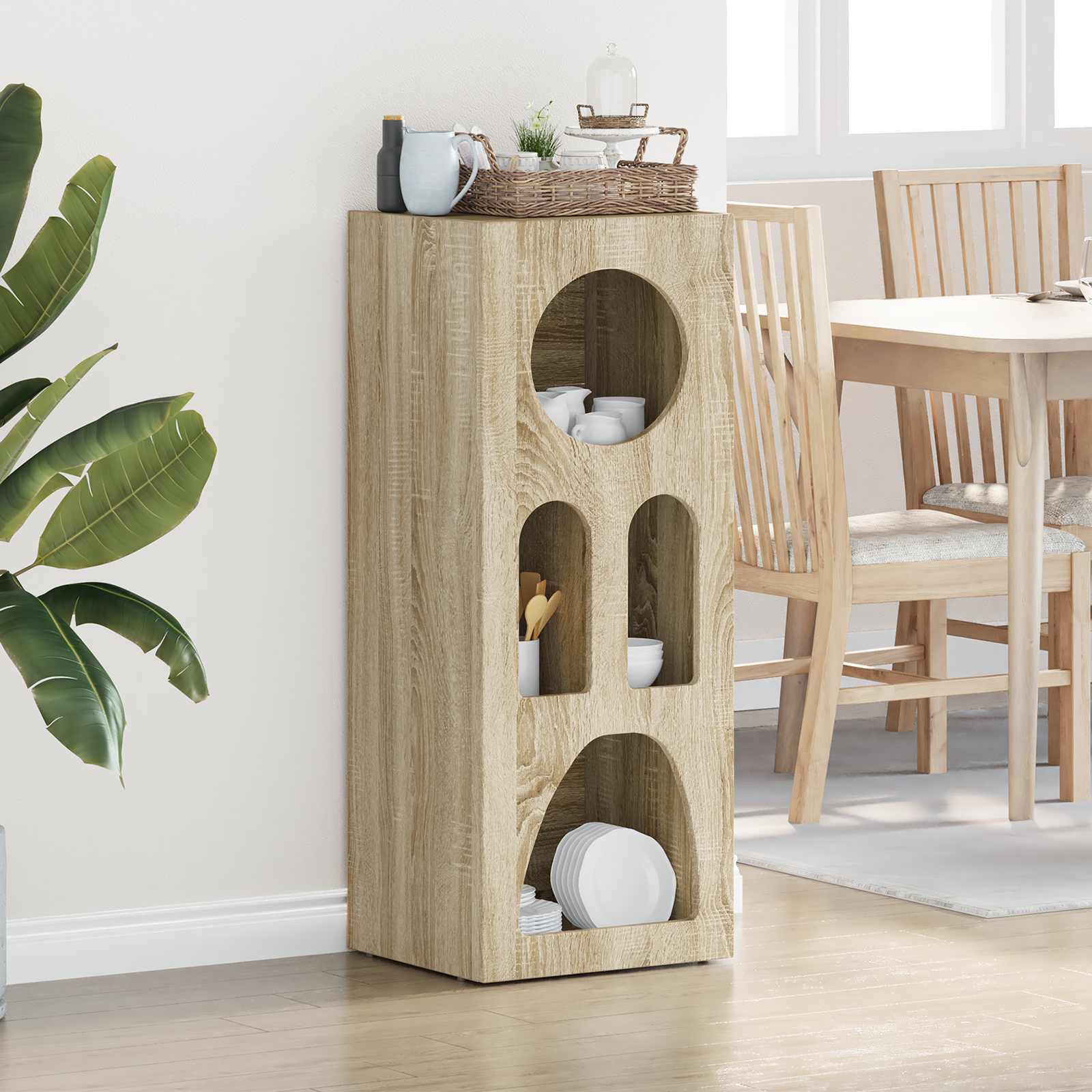 vidaXL Sideboard ELST Sonoma Oak 40 x 35 x 100.5 cm Engineered Wood 1