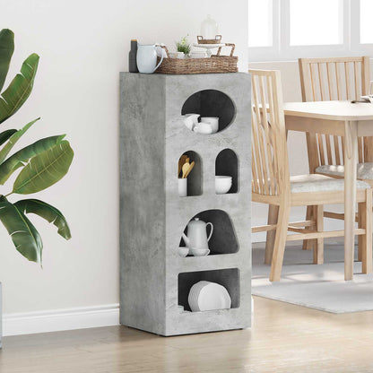 vidaXL Sideboard ELST Concrete Grey 40 x 35 x 100.5 cm Engineered Wood 1