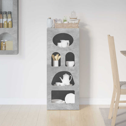 vidaXL Sideboard ELST Concrete Grey 40 x 35 x 100.5 cm Engineered Wood 4