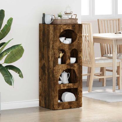 vidaXL Sideboard ELST Smoked Oak 40 x 35 x 100.5 cm Engineered Wood 1